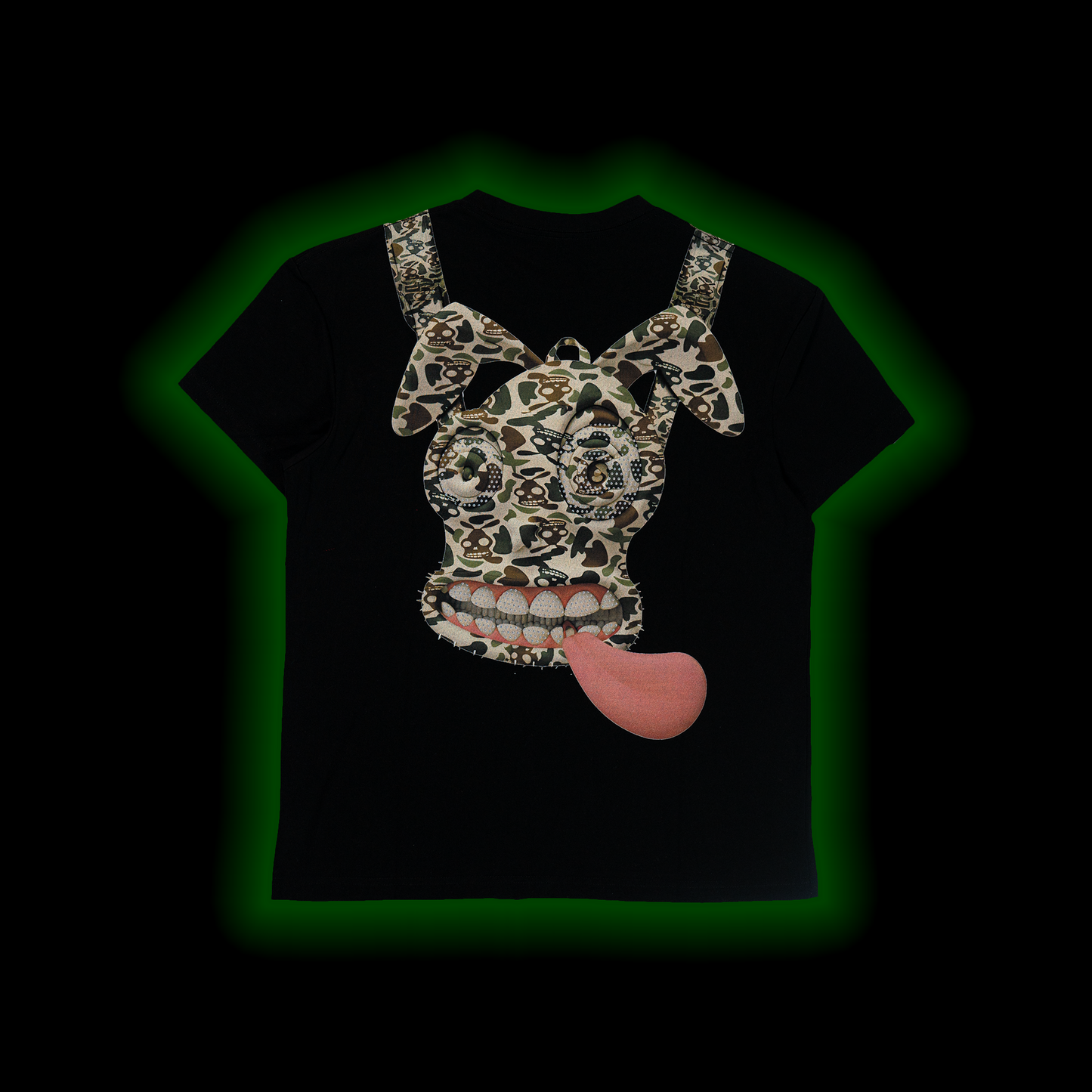 GO CRAZY DOUBLE TRIGGER CAMO TEE (BLACK)
