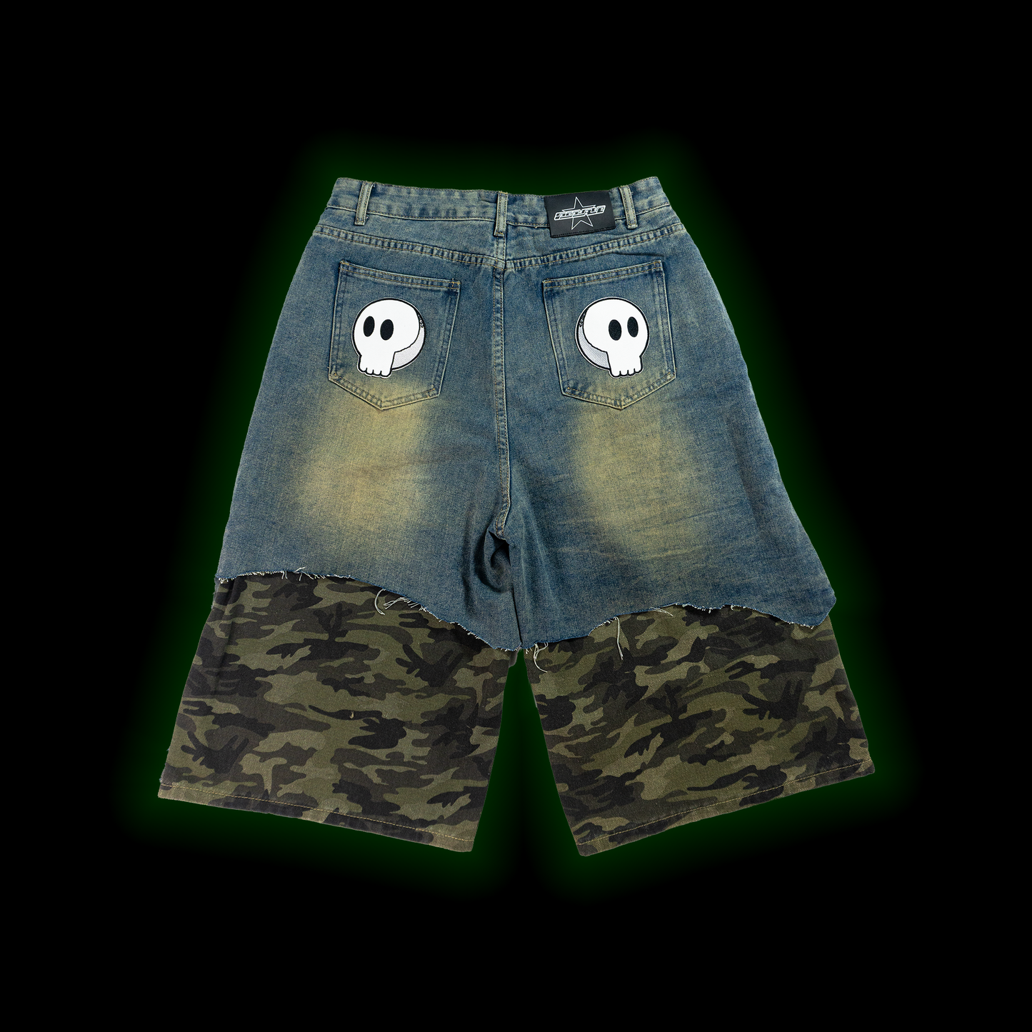 CAMO JEAN SHORTS