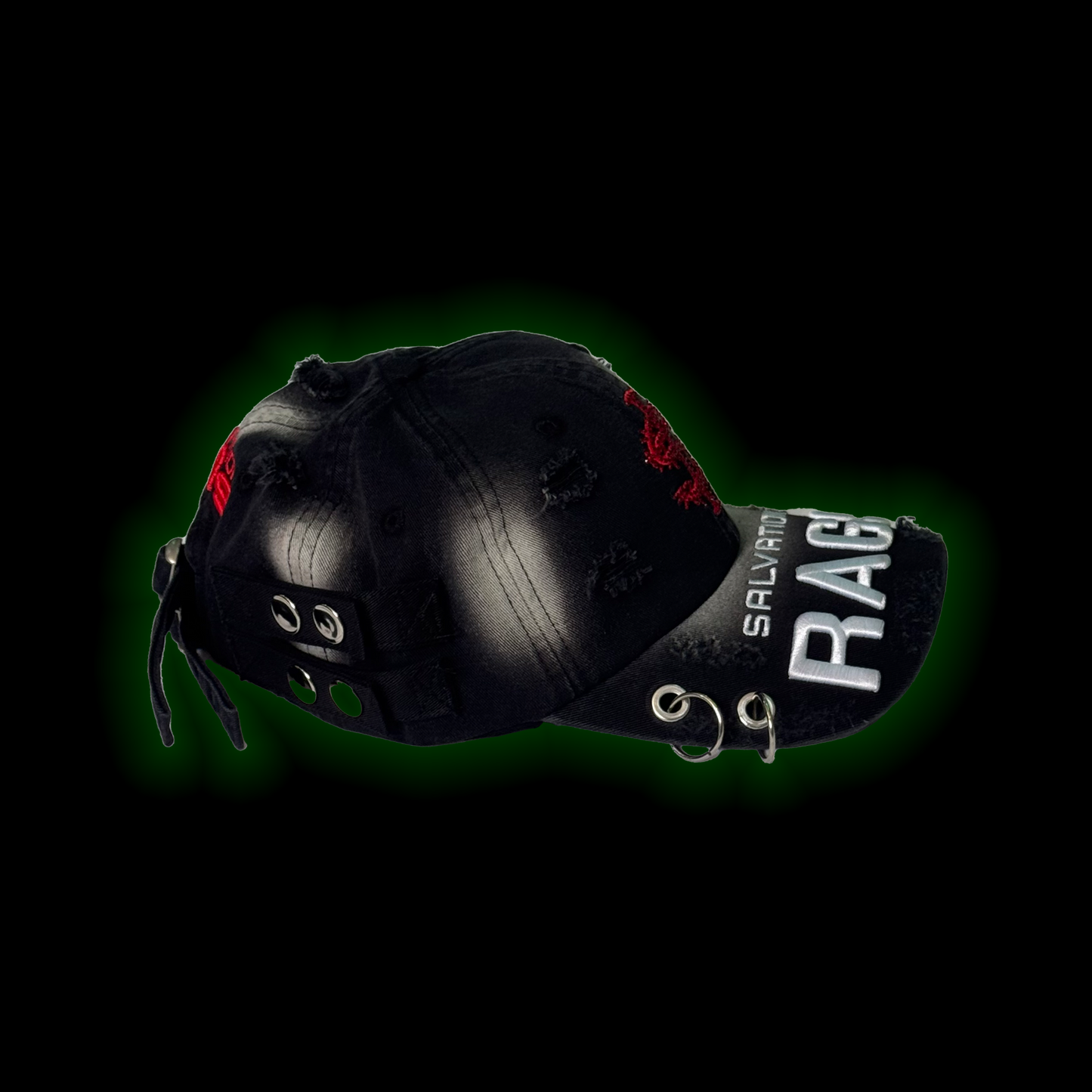 DOUBLE STRAPPED DISTRESSED HATS