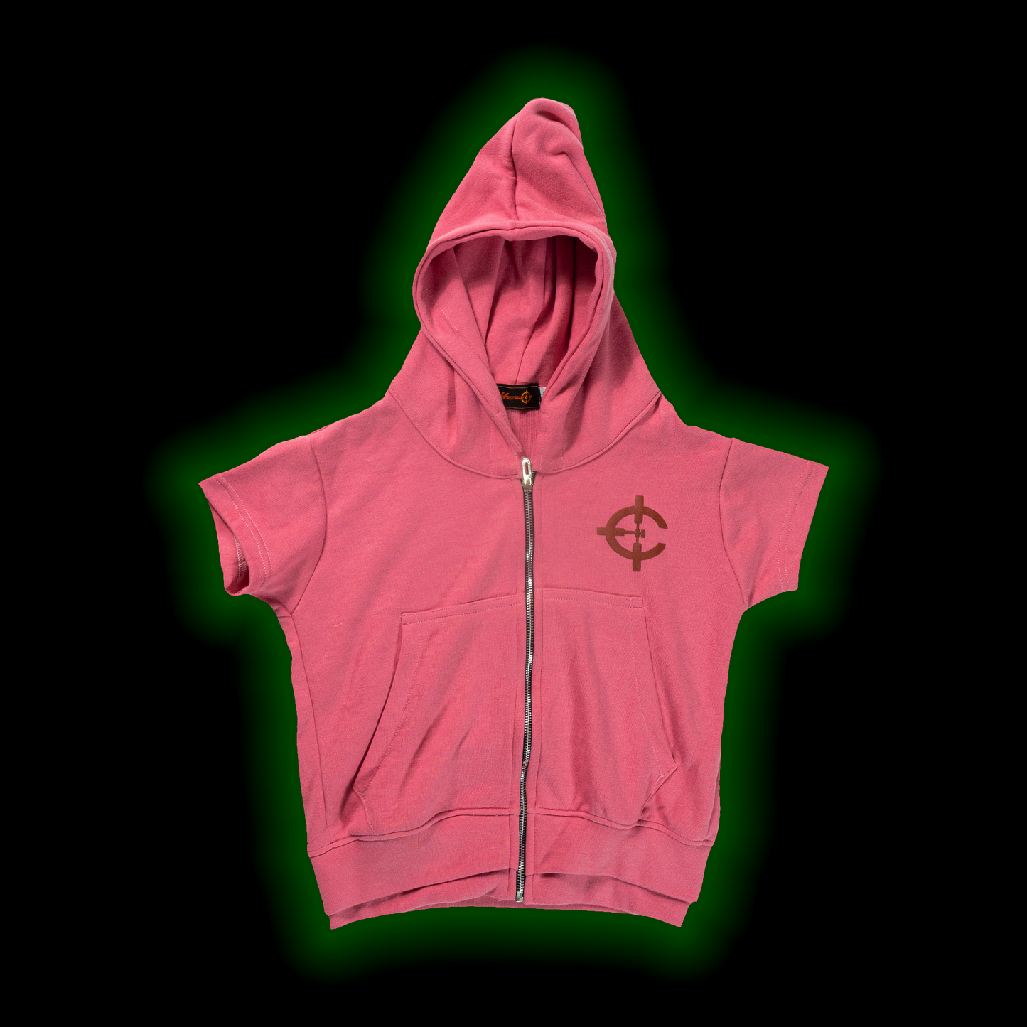 CRUX SANCTA RHINESTONE SHORT SLEEVE HOODIE