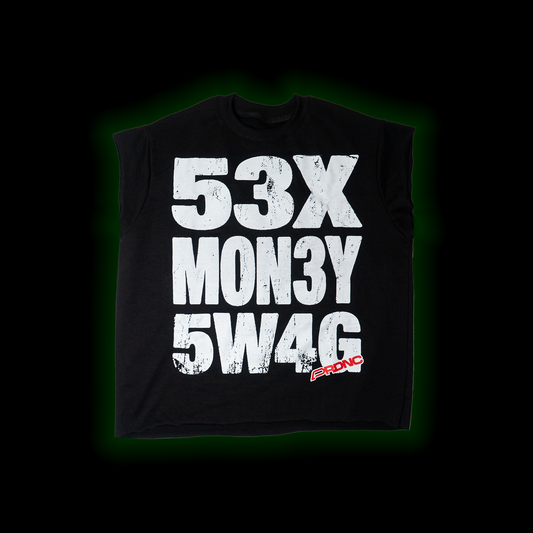 53X, MON3Y, 5W4G ARMLESS TEE (BLACK)
