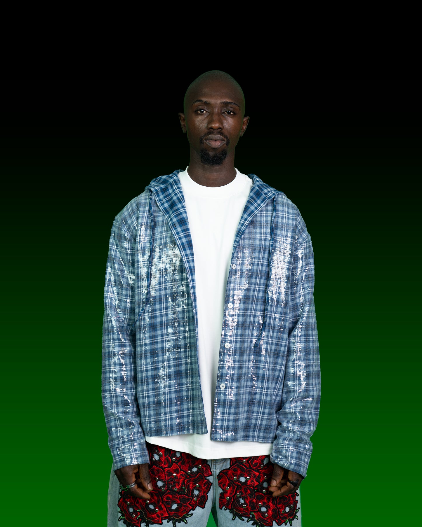 GHANA GLAZED SHIRT (BLUE)