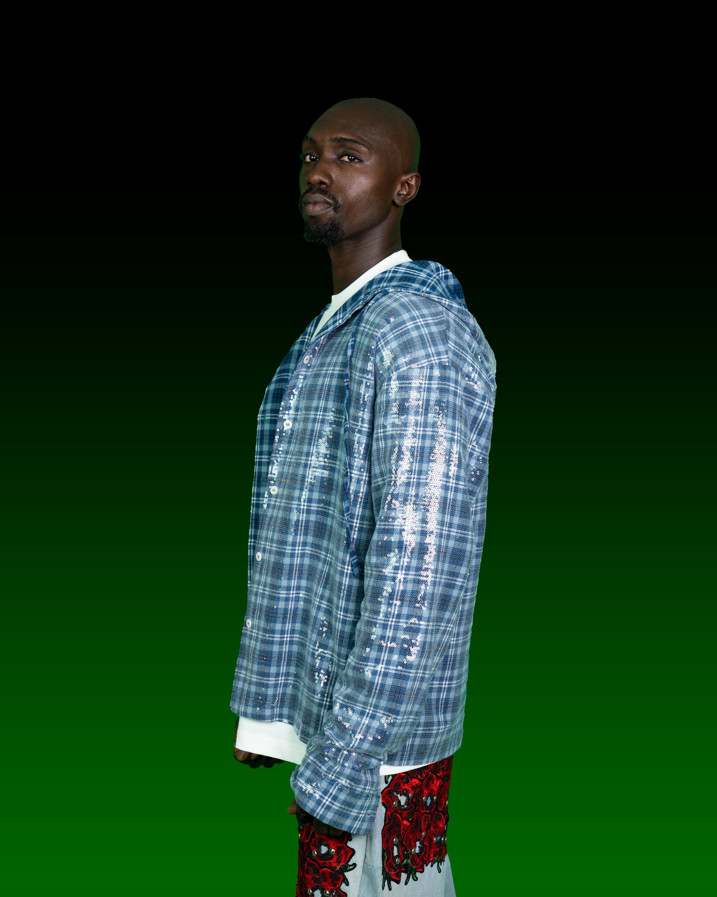 GHANA GLAZED SHIRT (BLUE)