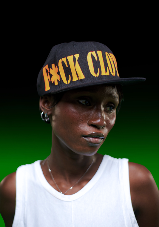 SS X F*CK CLOTHES ALL ROUND PRINT SNAPBACK BLACK